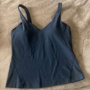 NWOT Lulu lemon black top with bra and pads